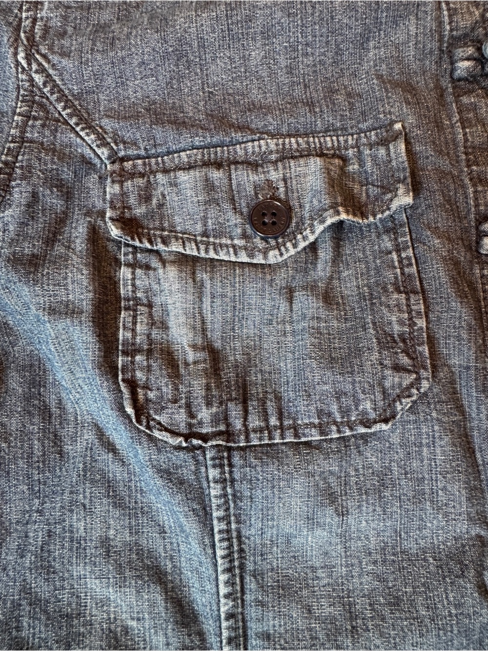 Denim Button-Front Ralph Lauren Top - Picture 3 of 7